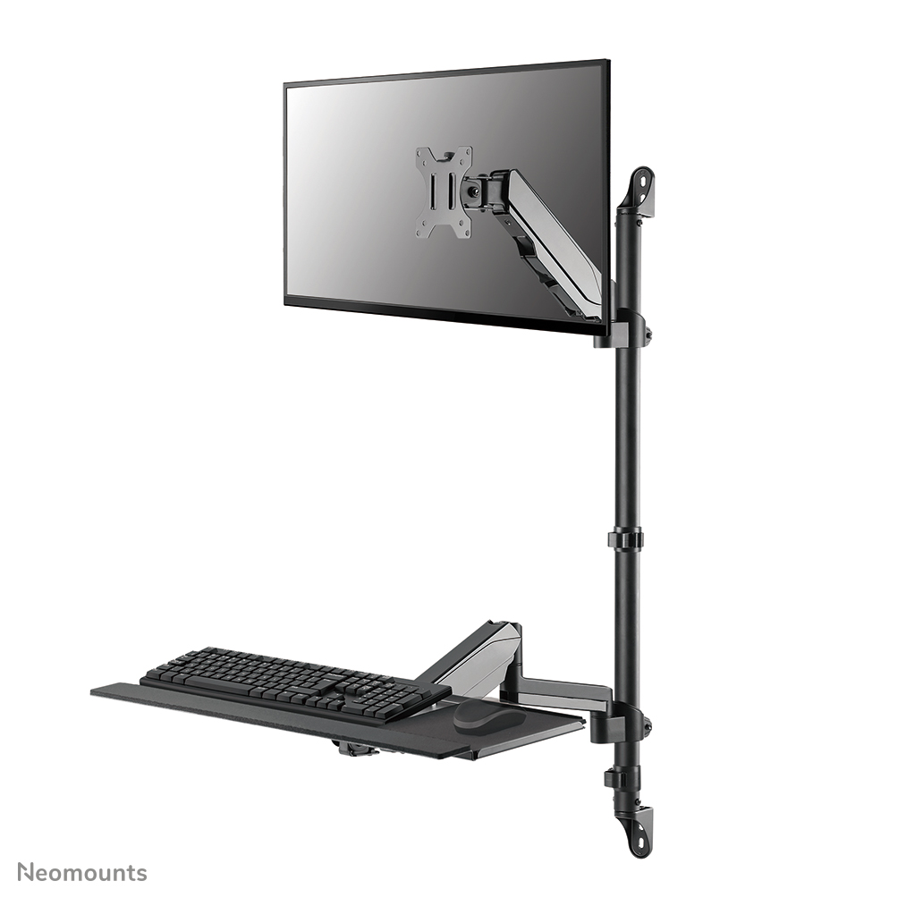 Neomounts WL90-325BL1 Station de travail assis-debout - mural - 17-32" - ressort à gaz